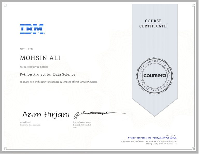 Python Project for Data Science