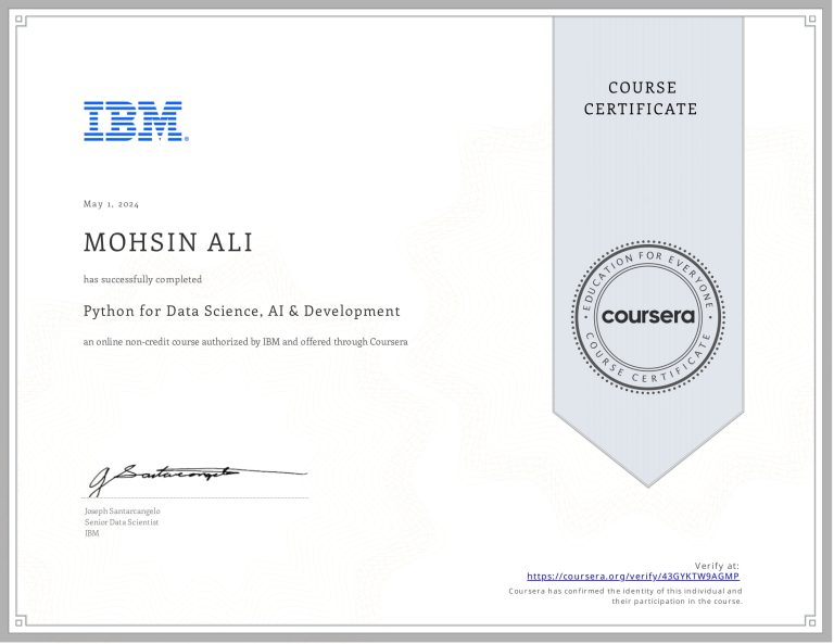 Python for Data Science, AI & Development